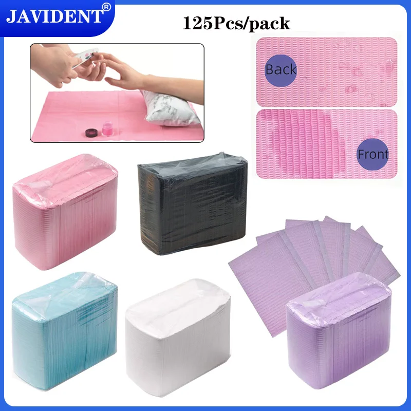 

125Pcs Dental Bibs Disposable Tattoo Cleaning Wipes 13"x17" 3 Ply Waterproof Sheet for Nail Tech Dental Clinic Tattoo