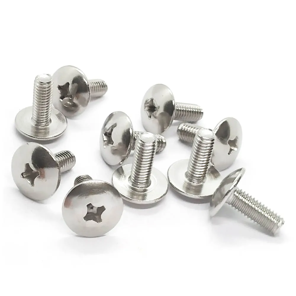 10pcs Stainless Steel 16mm Super Big Head Cross Bolts M6 Thread 12mm 16mm 20mm Length