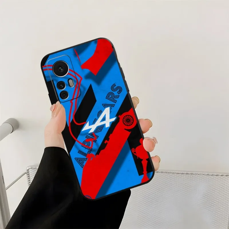 Alpine Logo Tricolor French Flag Phone Case Fundas For Redmi Note 12S 12 11S 11 10 9S 8T 7 8 9 9T 10X A2 Pro Plus Black Cover