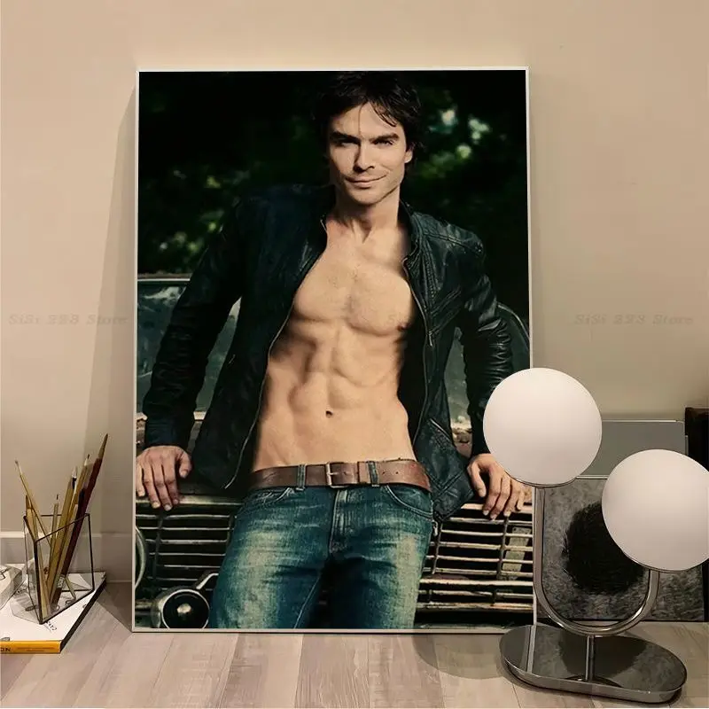 The Vampire Diaries Ian Somerhalde Classic Anime Poster Kraft Paper Prints And Posters Decor Art Wall Stickers