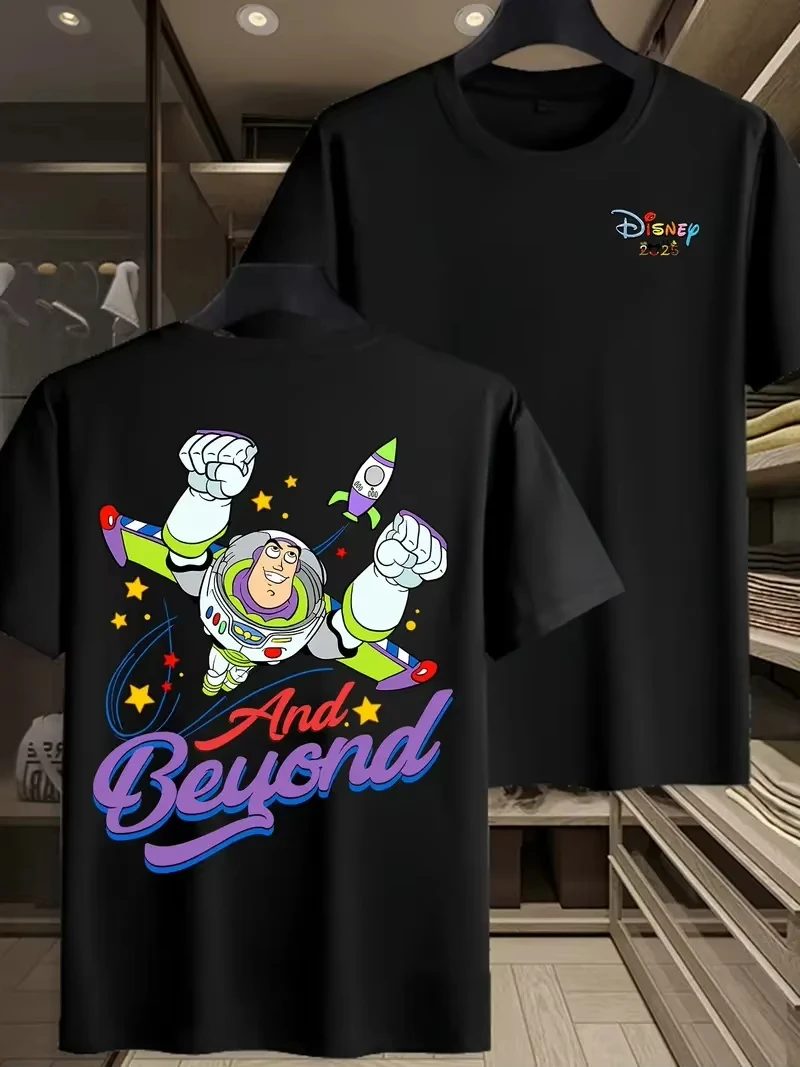 

Couple Unisex Disney Toy Story Buzz Lightyear T Shirt Men Women Vibrant Cartoon Summer Cotton Top Tee Streetwear Casual Oversize