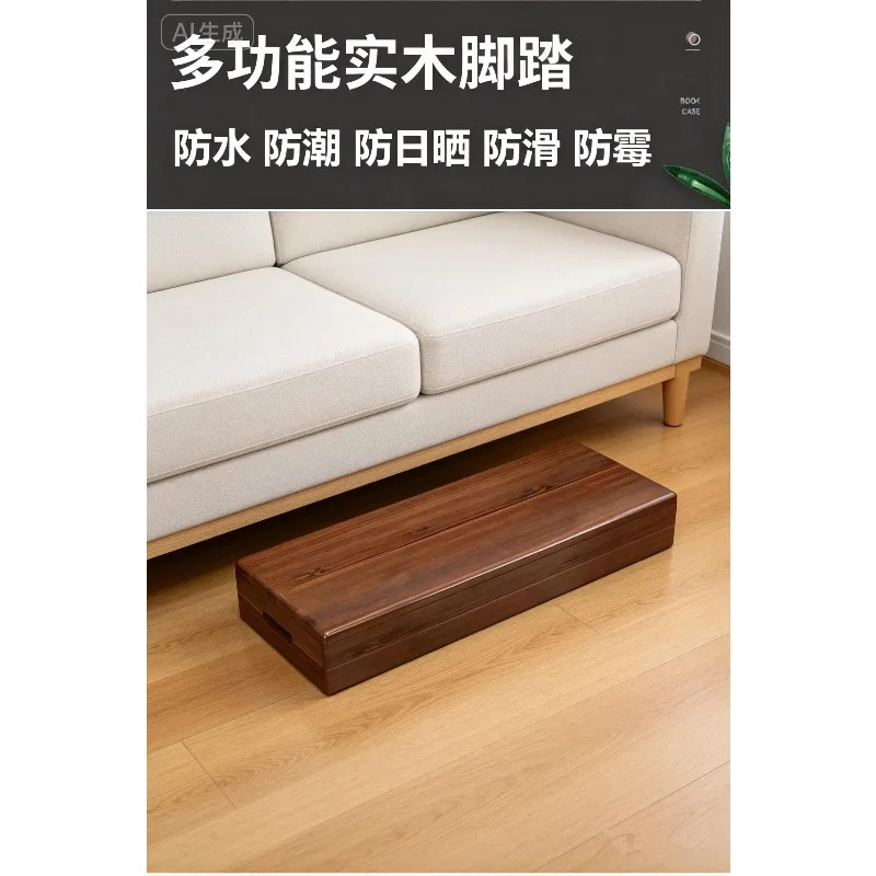 All solid wood foot pedal step bathroom step foot stool can be customized kitchen heightening foot pad heightening