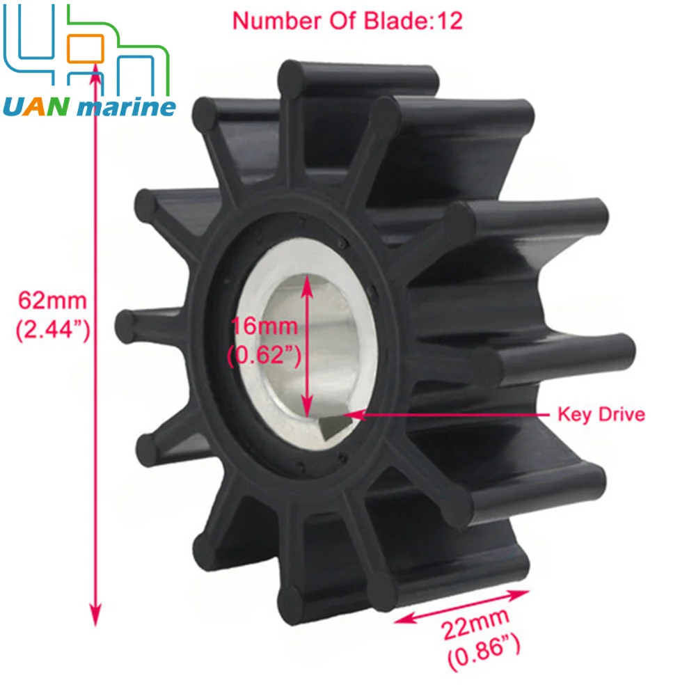 

Sea Water Cooling Pump Impeller Kit For Sherwood 9000K CEF 500165 Kohler 229826 JMP 7172-01 Onan 132-0271