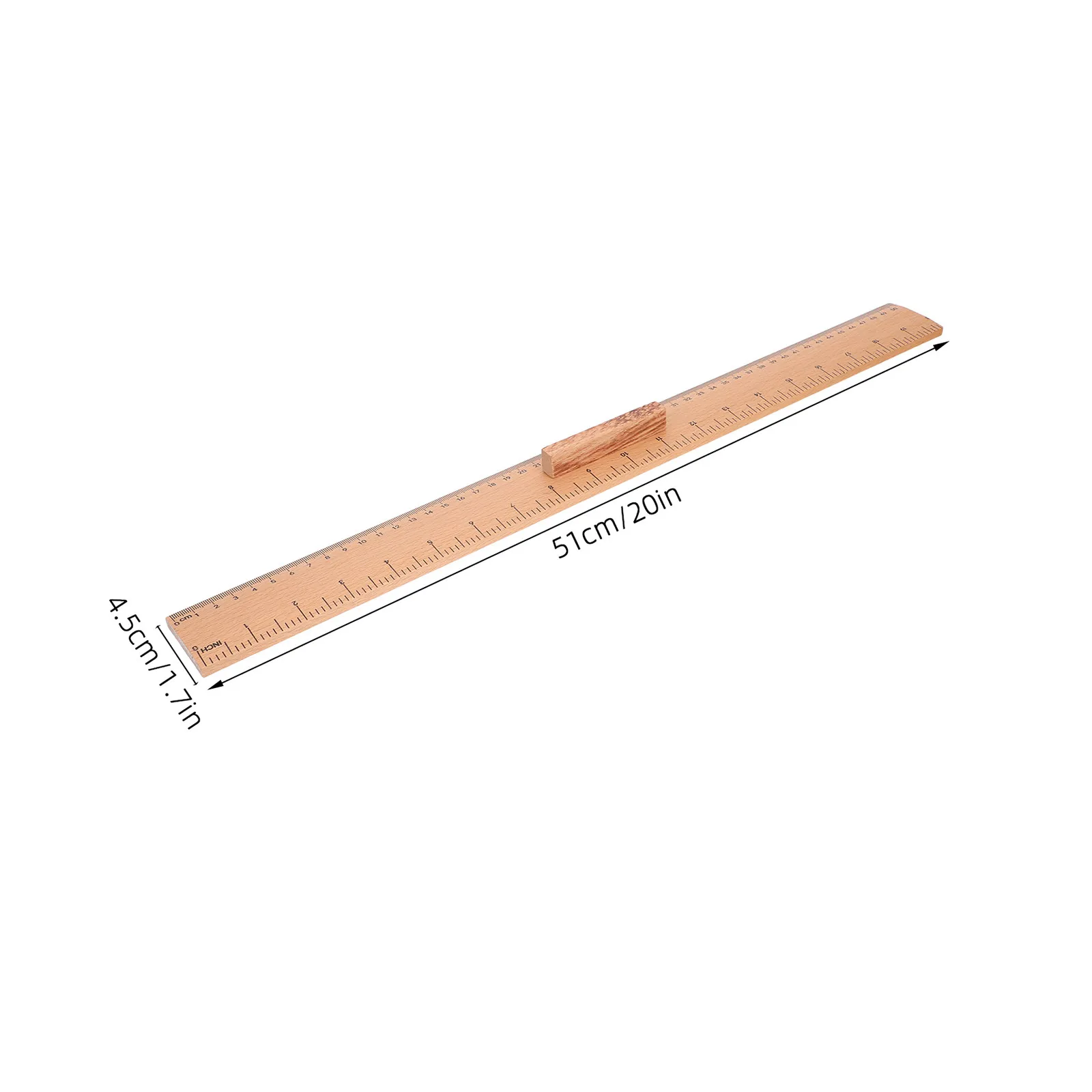 Wooden Ruler 2pcs – Dual-Scale cm & inch Measuring Ruler for Sewing, Dressmaking, Tailoring, Fabric & Quilting