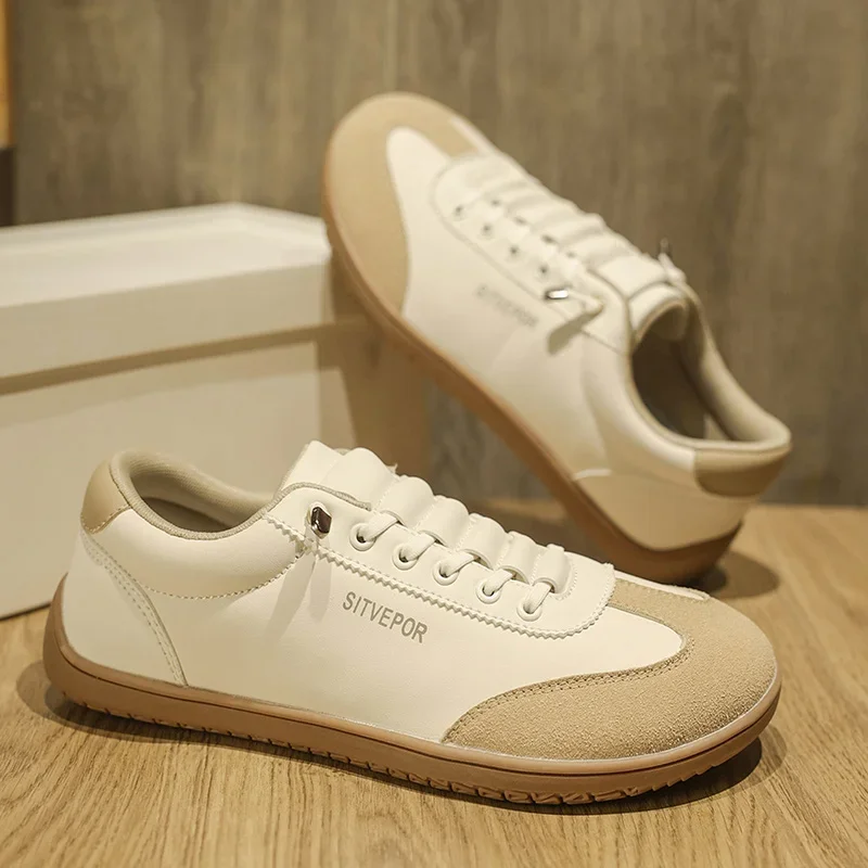 

Классические мужские ботинки с широким носком для ходьбы босиком, уличные противоскользящие кроссовки, удобные повседневные кеды для мужчин, большие размеры до 46