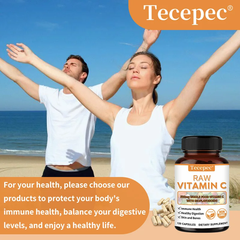 

Vitamin C Supplement Capsules - Boosts Immunity, Benefits Skin, Heart and Teeth Health, Antioxidant, Promotes Digestive Health