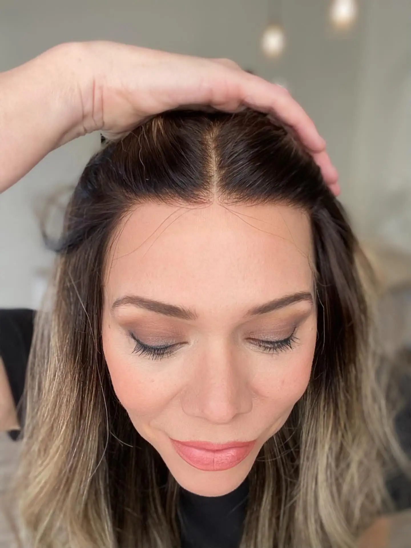 لينة تسليط الضوء على 13x4 طول طويل موجة فضفاضة شعر مستعار اصطناعي أومبير براون الدانتيل الجبهة غلويليس المرأة شعر مستعار جزء مجاني ألياف سمراء #4