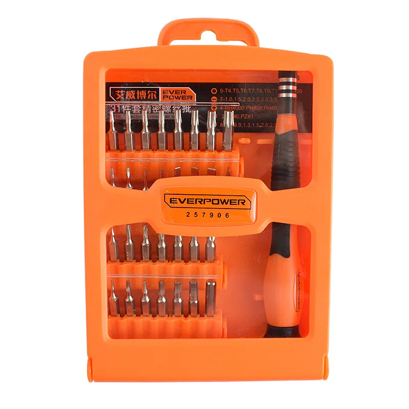 31-Piece Set of Precision Screw Batch 257906 Cutter Head Material CRV Chrome Vanadium Steel