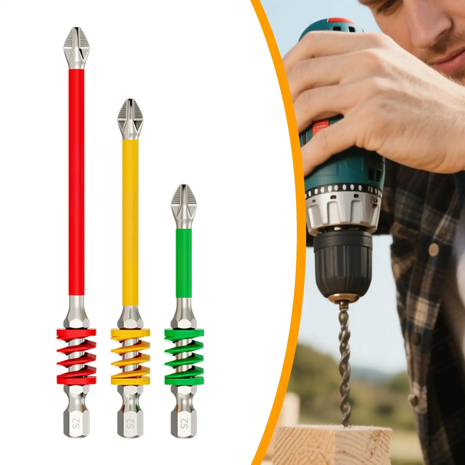 Screwdriver Bits For Drill Electricians Screwdriver Bit Spring Precision Drill Attachment For Home Automotive Mechanic