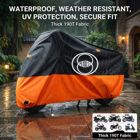 For Gilera GP800 Fuoco Nexus 500 Runner 50 125 200 Motorcycle Cover Thick 210D Waterproof Outdoor Uv Protective Dust Rain Sunsha