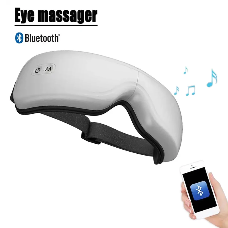 

Eye Massager Vibration Heat Compress Eye Massage Instrument Pressotherapy Bluetooth Musice Relief Fatigue Improve Sleep Eyepatc