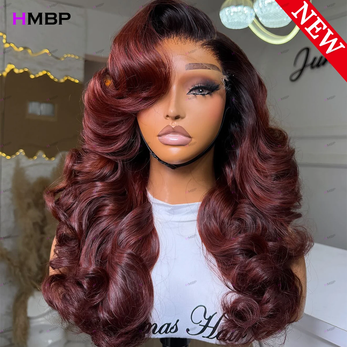 

Парик из натуральных волос с плотностью 450, кудрявый, без клея, с HD-кружевом 360, готовый к носке, цвет T1B/99J, с предварительно выщипанными волосами, для женщин