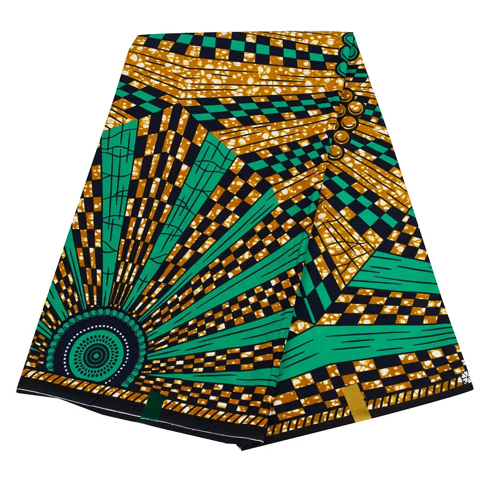 Ankara Wax Print Stof 100% Katoen Nigeriaanse Stijl Pagne Naaien Gegarandeerd Echte Afrikaanse Echte Wax Stof Voor Feestjurk