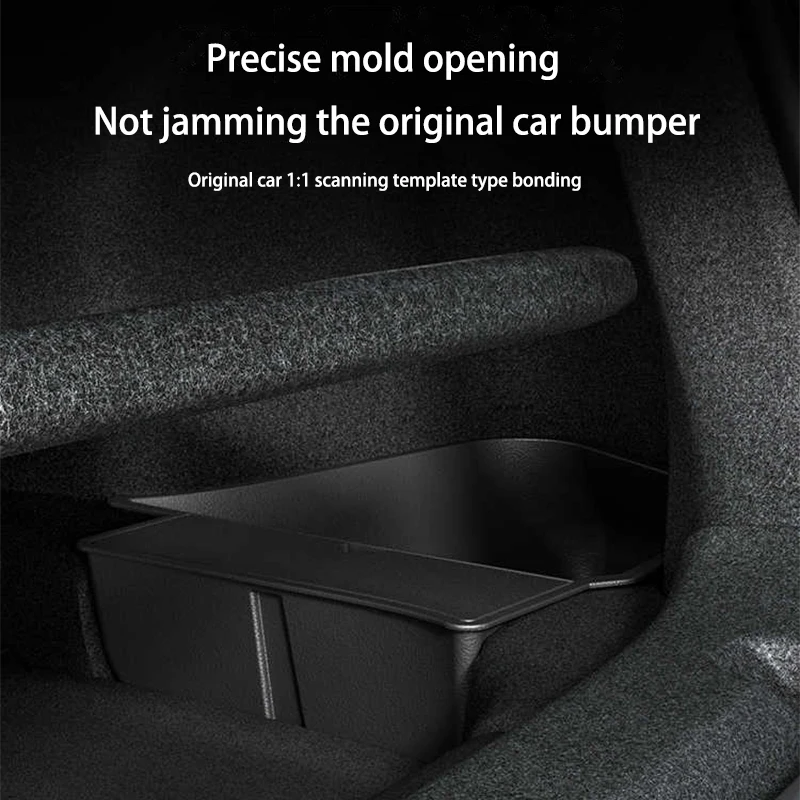 Tesla Model Y Juniper 2025 + TPE 자동차 트렁크 사이드 스토리지 박스 용 FutCarter 새로운 커버 매트 파티션 보드 Stowing Space 장식 썸네일 5