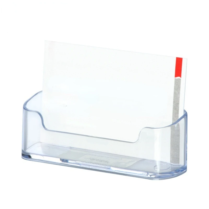 Portable Clear Business Card Holder Display Stand Desk Desktop Countertop Business Card Holder Desk Shelf Box