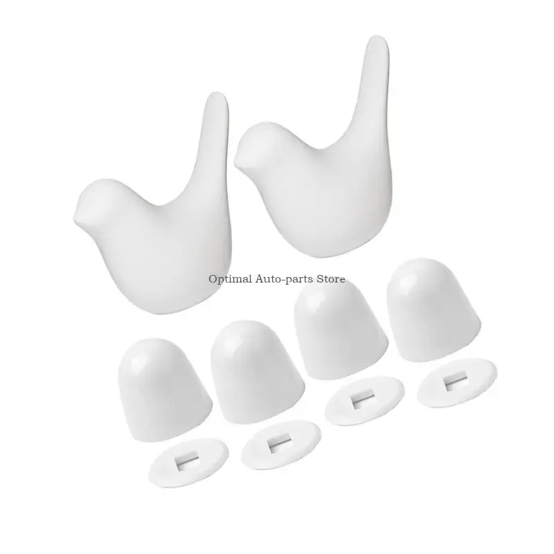 ABS セラミック装飾トイレボルトキャップ鳥デザインキャンピングカー浴室隠しさびたボルトクイックインストールホームアップグレード