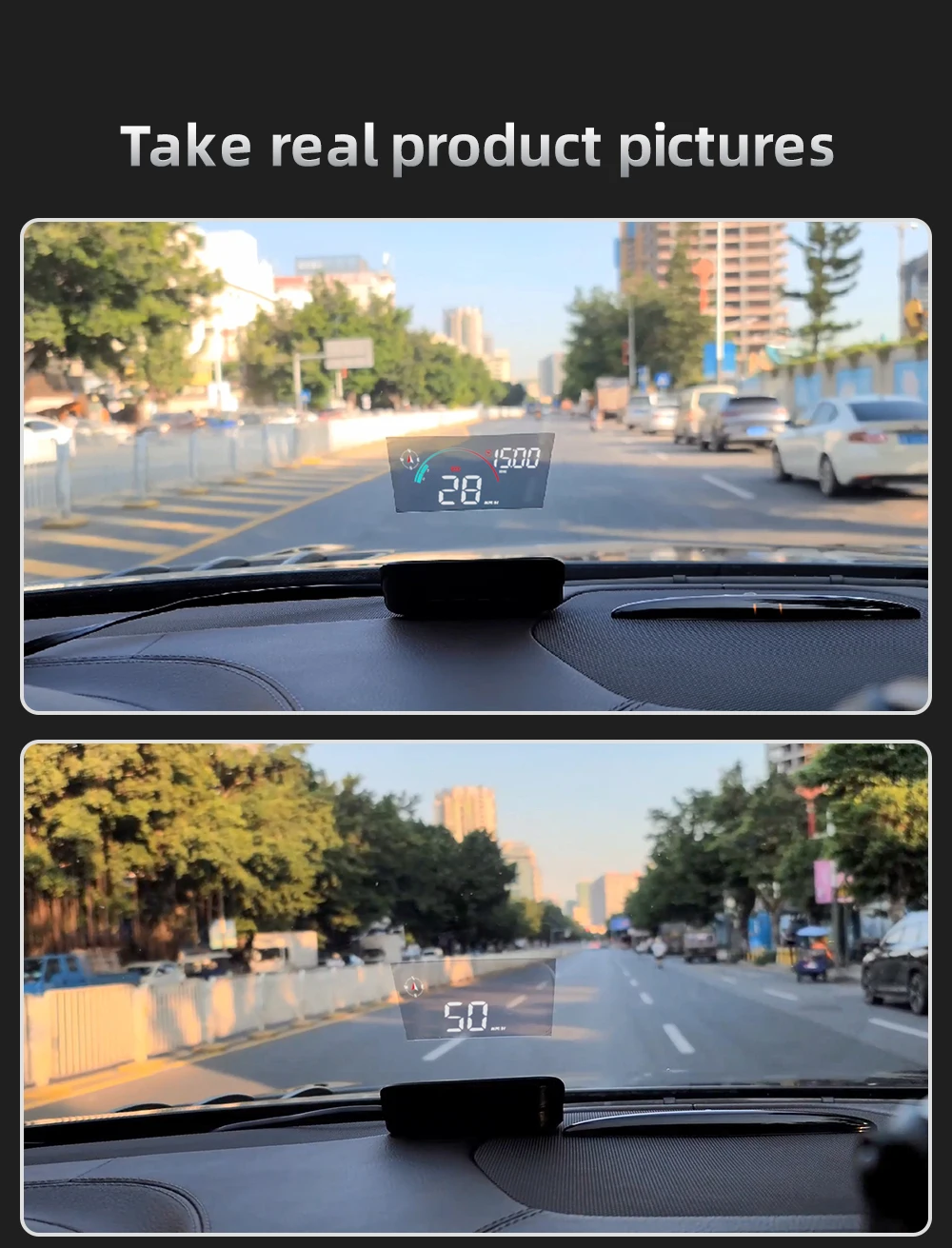 GPS M22 Auto-Smart-High-Definition-Digital-Messgerät Head-Up-Display KM/H Digital HUD Universeller Geschwindigkeits-Windschutzscheiben-Projektor Plug&Play – Detail 13