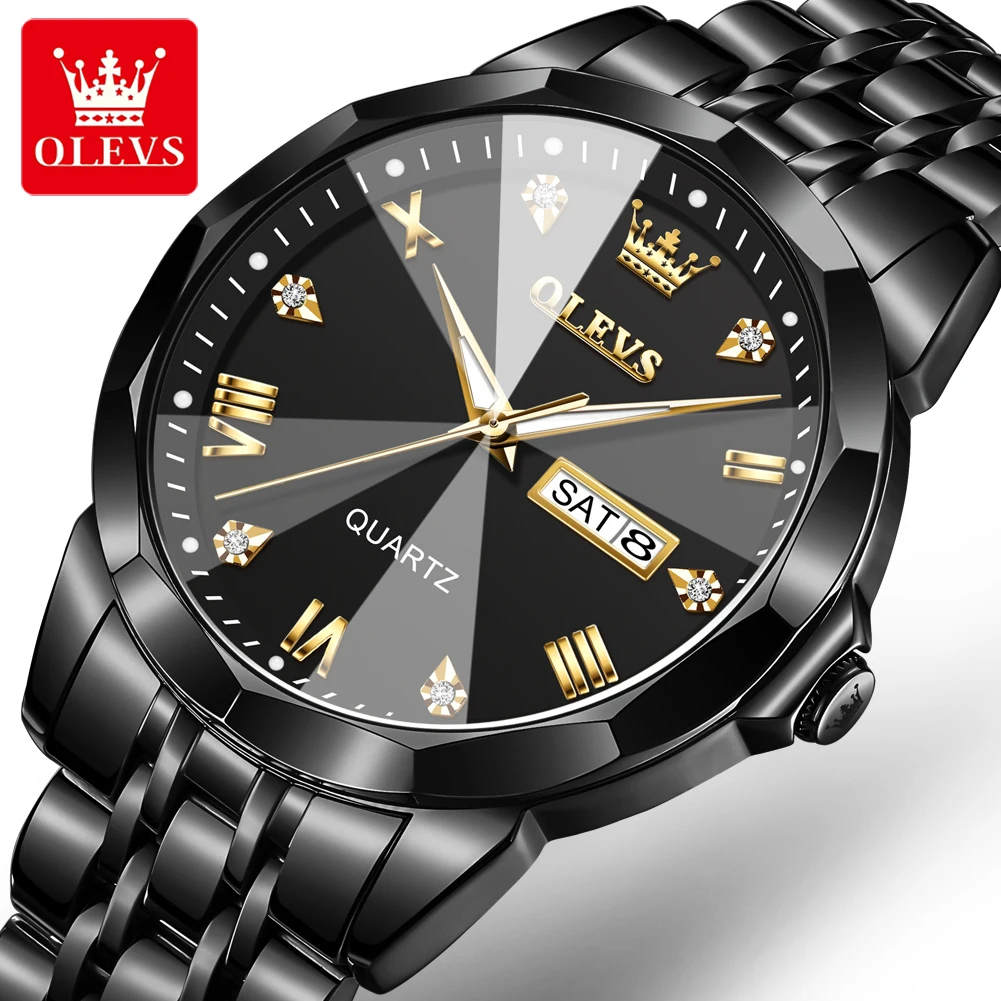 

2024 New OLEVS Design Top Brand Men's Sports Quartz Watches Stainless Steel Waterproof Luminous Hands Watch Luxury Reloj Hombre