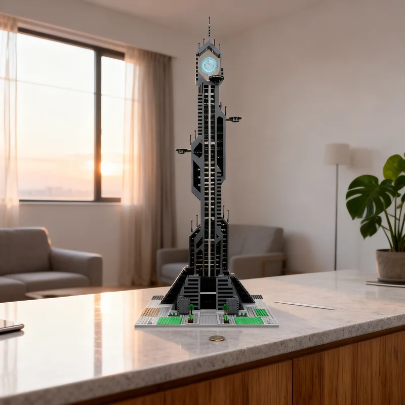 

5467 деталей MOC Башня Борга: Конструктор Ниндзя, Рождественский Подарок, Игрушка для Творчества, Идея для DIY, Образовательная Сборная Игрушка