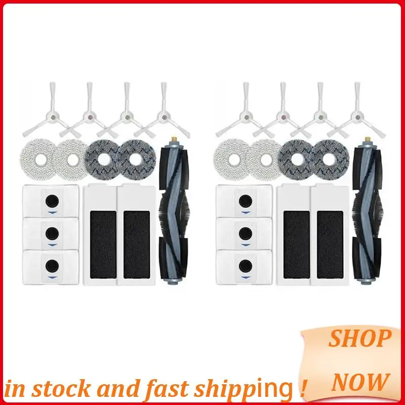 

2 Set Replacement Parts For ECOVACS Deebot T20 Omni/PRO/MAX T20 Pro/Max Plus Accessories Main Brush Dust Bags HOT!
