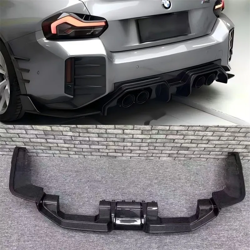 

For Bmw M2 G87 21+ Real Dry Carbon Fiber Rear Bumper Lip Diffuser Splitters Spoiler Back Car Accessories Body Kit