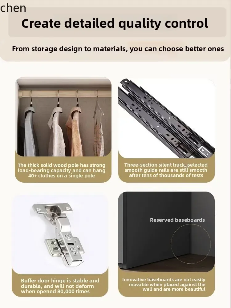 Solid Wood Wardrobe Bedroom Home Glass Door L-Shaped Modern Light Luxury Corner Cloakroom Storage Cabinet Combination