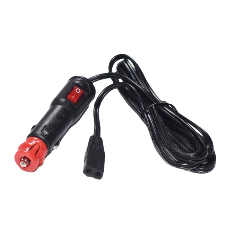 

With Switch 10A Red Head Car Charger Cigarette Lighter Plug To New B-Type Tail Plug Refrigerator Power Cable, 1.8m