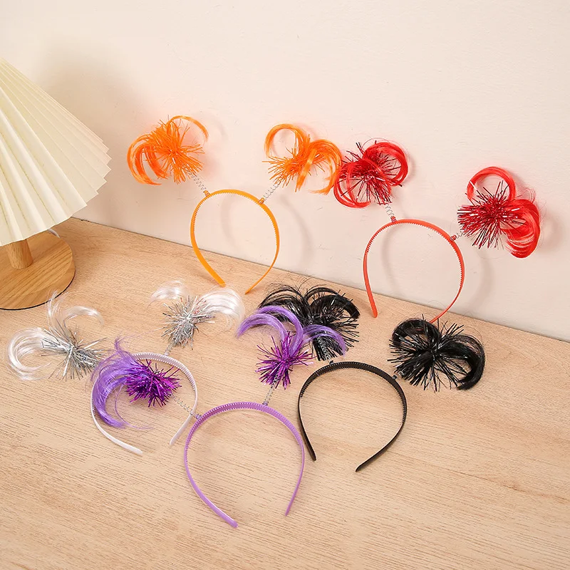 

Multiple Colors Halloween Headband Soft Wig Hair Band Costume Party Cosplay Festival Performance Accessory