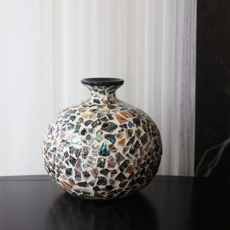 

Украшение вазы из натуральной ракушки, скандинавский орнамент для гостиной, сухие цветы, креативное украшение для дома, проживания в семье, украшение для рабочего стола