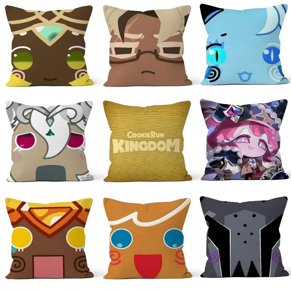 Game CookieRun: Kingdom CRK Pure Vanilla Cushion Cover Throw Pillow Soft Short Plush Case For Sofa Bedroom Cozy Home Decor Gift