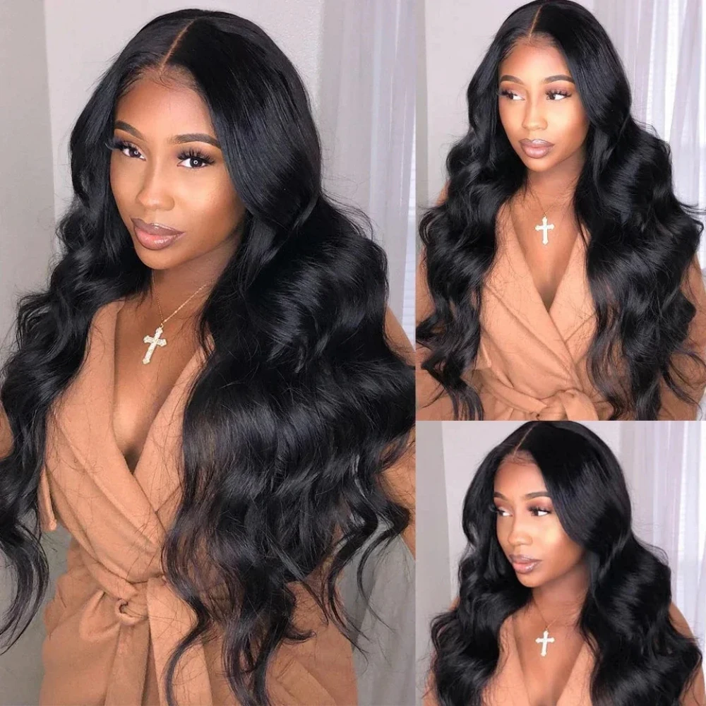 No Leave Out V Part Body Wave Wigs 200% Density Upgrade Brazilian Hair 32 Inches 100% Human Hair Easy Install Natural Women Hair image 2