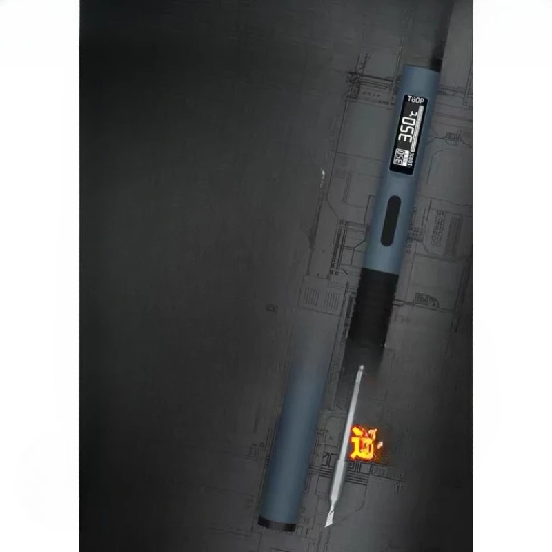 

T80/T80P intelligent electric soldering iron 100W portable constant temperature welding table welding pen C245 C210