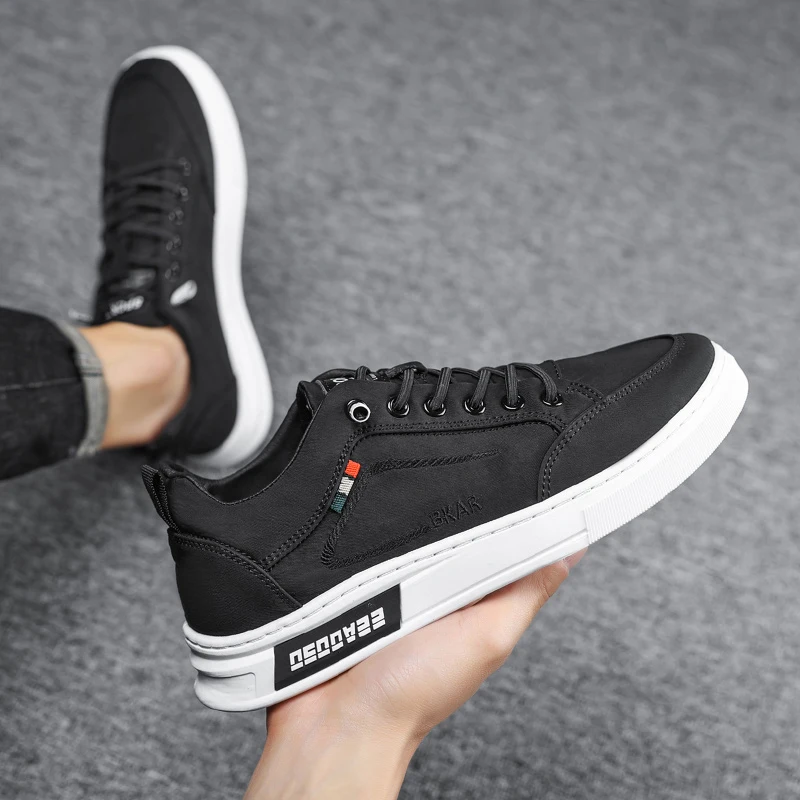 أحذية رجالية مسطحة منخفضة أعلى جولة اصبع القدم كتلة اللون مخطط عارضة أربعة مواسم خفيفة الوزن قماش تنفس أحذية المشي