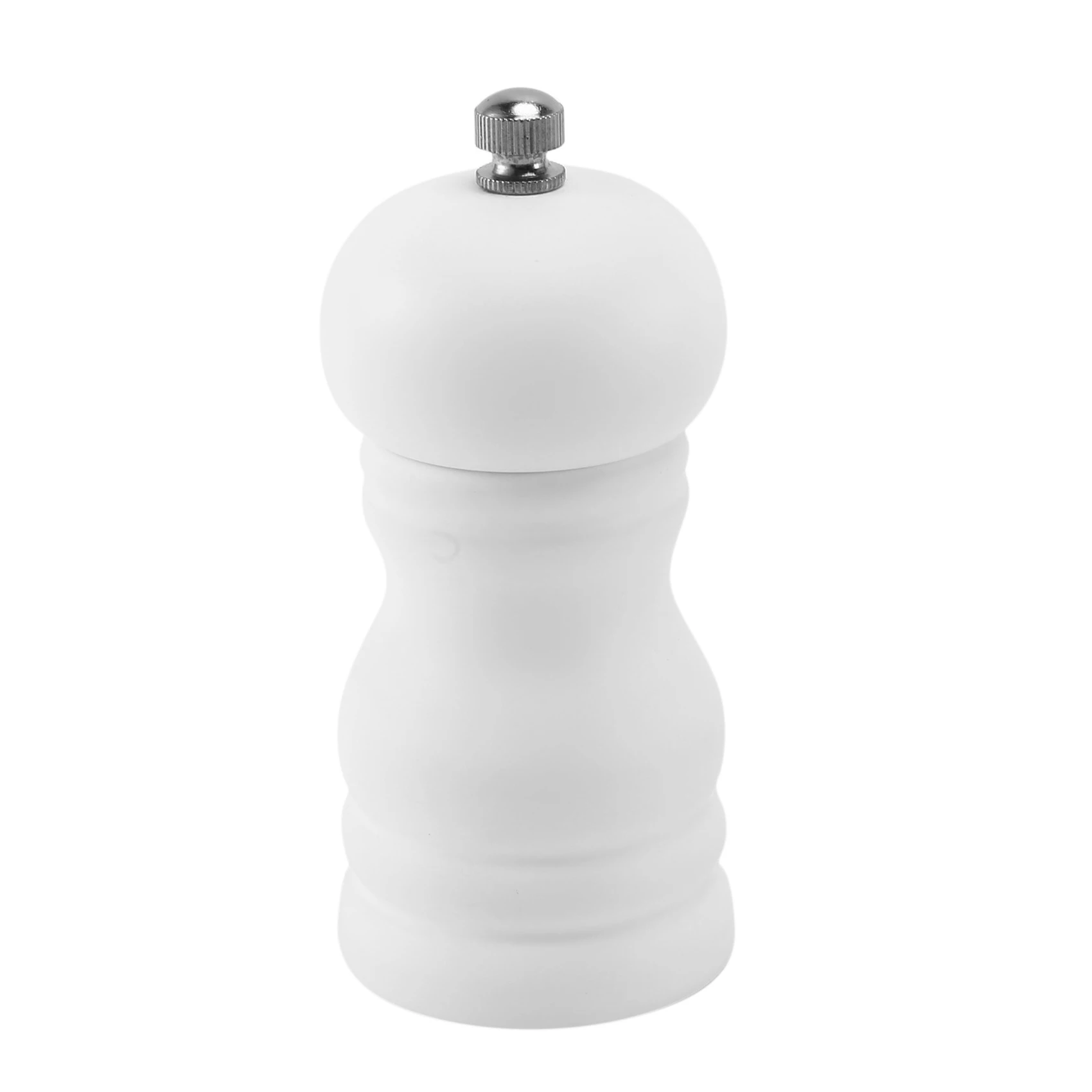 REST Wood Salt and Pepper Grinder Set Manual Pepper Salt Mill Shaker, Solid Wood with Adjustable Coarseness White