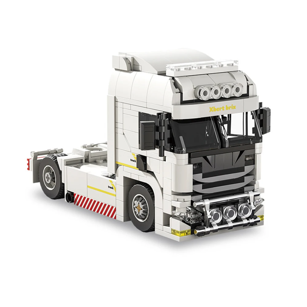 Semi-remorque de camion européen, pétrolier, conteneur de remorque, blocs de construction, jouets, assemblage éducatif pour garçons, cadeau de Festival