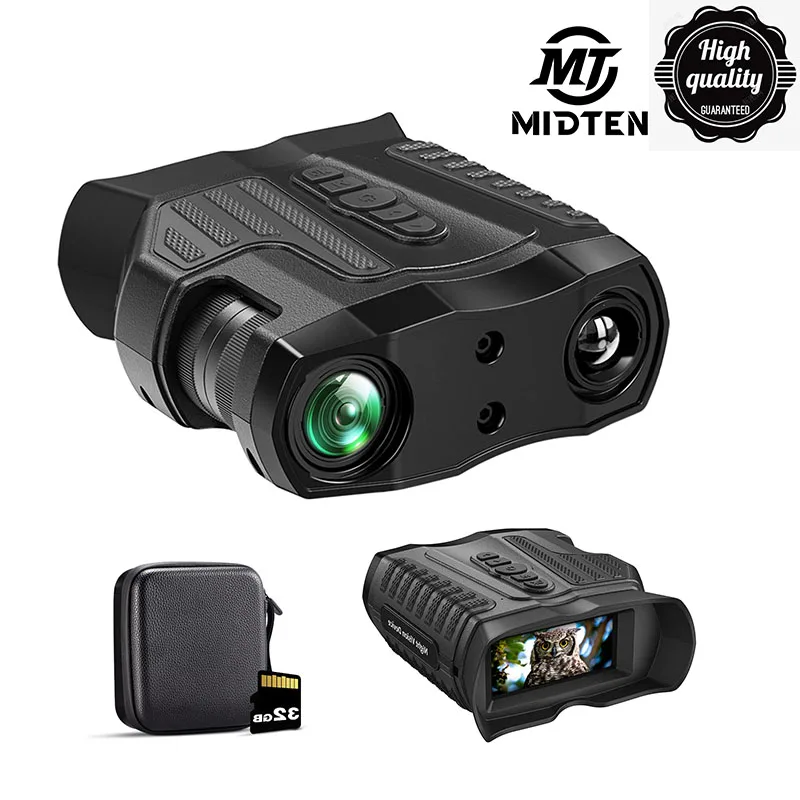 MidTen Velotrex Night Vision Binoculars Goggles IR 10x Optical Zoom 4000mAH Rechargeable Hunting Tactical Camping Tactical 2023