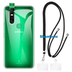 Suitable for Infinix S5 Pro X660 Case + Ajustable Neck/Crossbody Lanyards and Spacers, Silicone TPU Cover