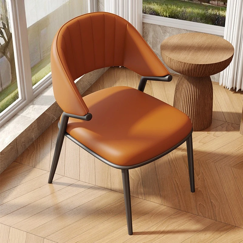 

Italian minimalist dining chair bedroom dining room living room home back chair designer simple light luxury high-end restaurant