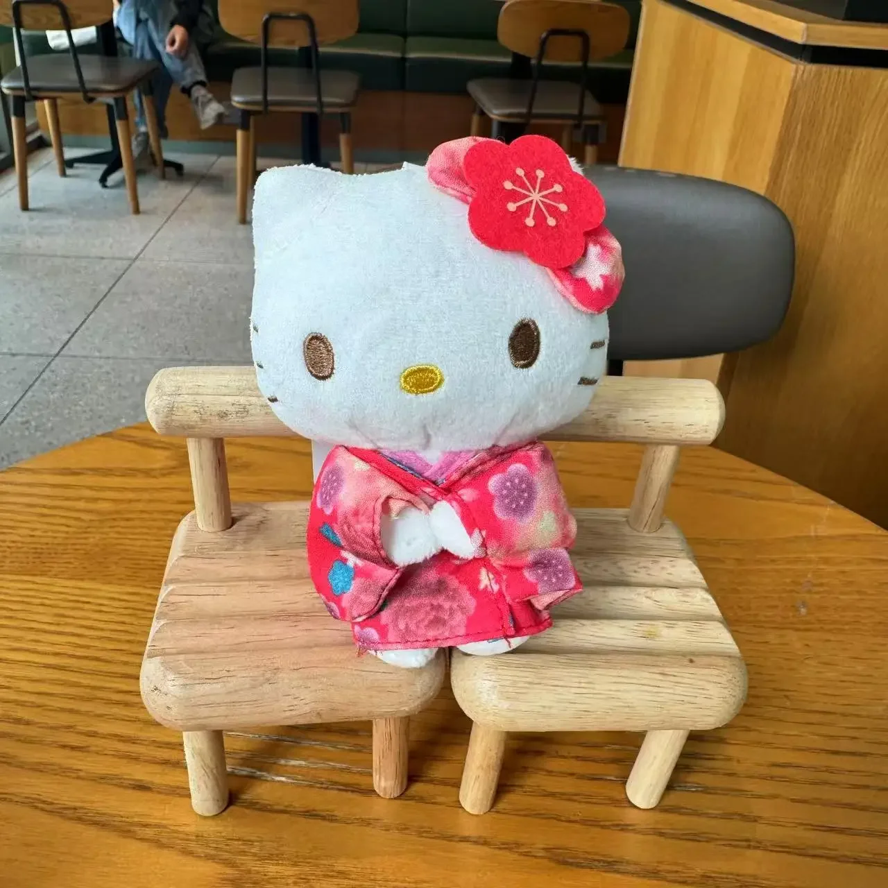 Hello Kitty Kimono Series Portachiavi in peluche Stile giapponese Simpatico ciondolo con ciondolo per borsa per bambole per donne Ragazze Regalo Kawaii per i fan degli amici