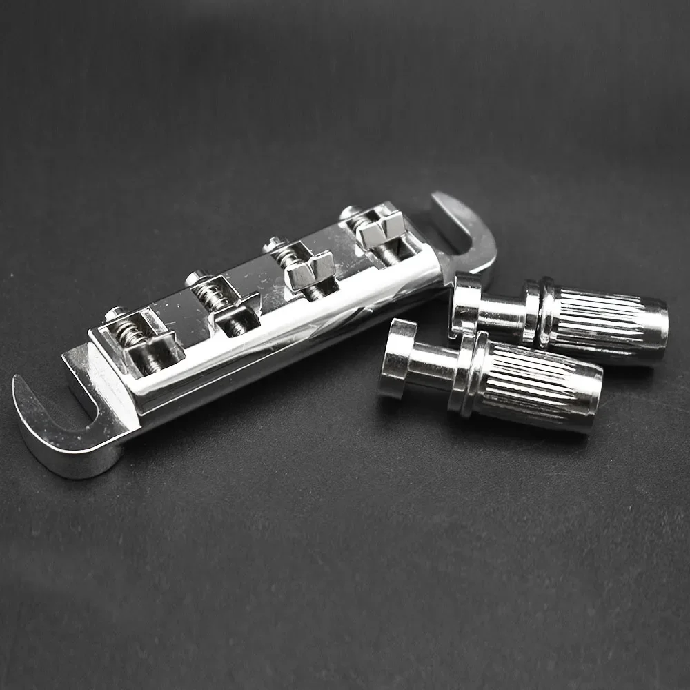 

Combo Bridge Tailpiece for 4 String Bass Guitar String Space 15MM Bass Guitar Parts Chrome