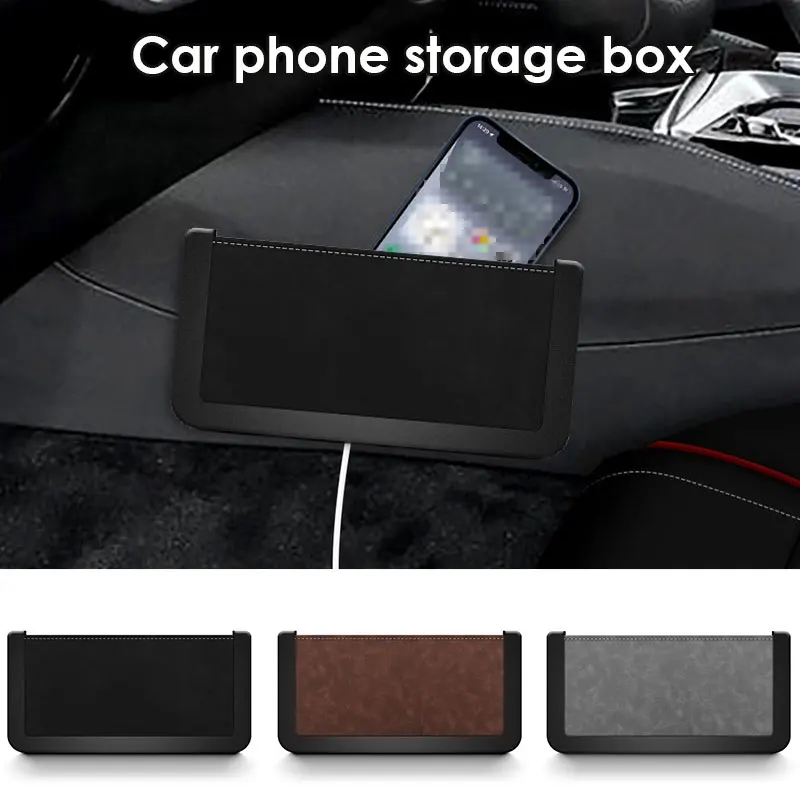 Car Door Side Storage Box Organizer Auto Dashboard Phone Holder Pocket for Phone Key Interior Parts Car Accessories Gadget