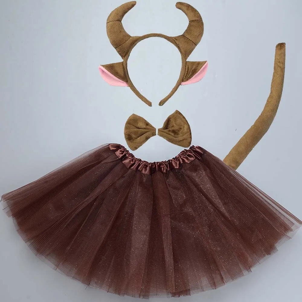 Diadema de demonio del diablo para niños y niñas, conjunto de falda de tutú, accesorios de fiesta, regalo de cumpleaños, disfraz de Halloween, Cosplay