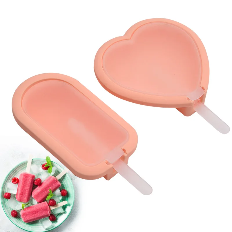 

Heart-shaped ice cream mold Square ice mold Popsicle silicone Chocolate Mold Summer DIY Drink Jelly Cool Tea Milk Wine Coffee