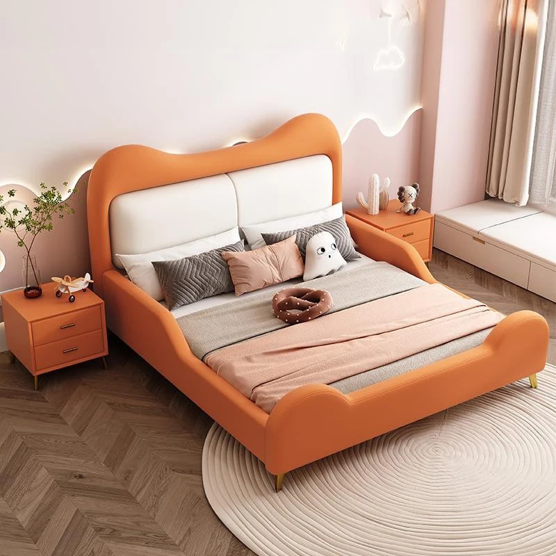 Queen Size Children Beds Sleeping Guardrail Storage Space Castle Bed Kids Frame Bedroom Letto Una Piazza E Mezzo Home Furniture