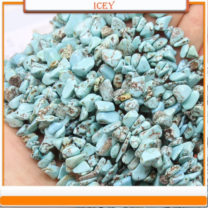 10g Turquoise Irregular Scattered Beads Shaped Crushed Stone 5-8mm Perforated Wholesale DIY Bracelet Irregular Material