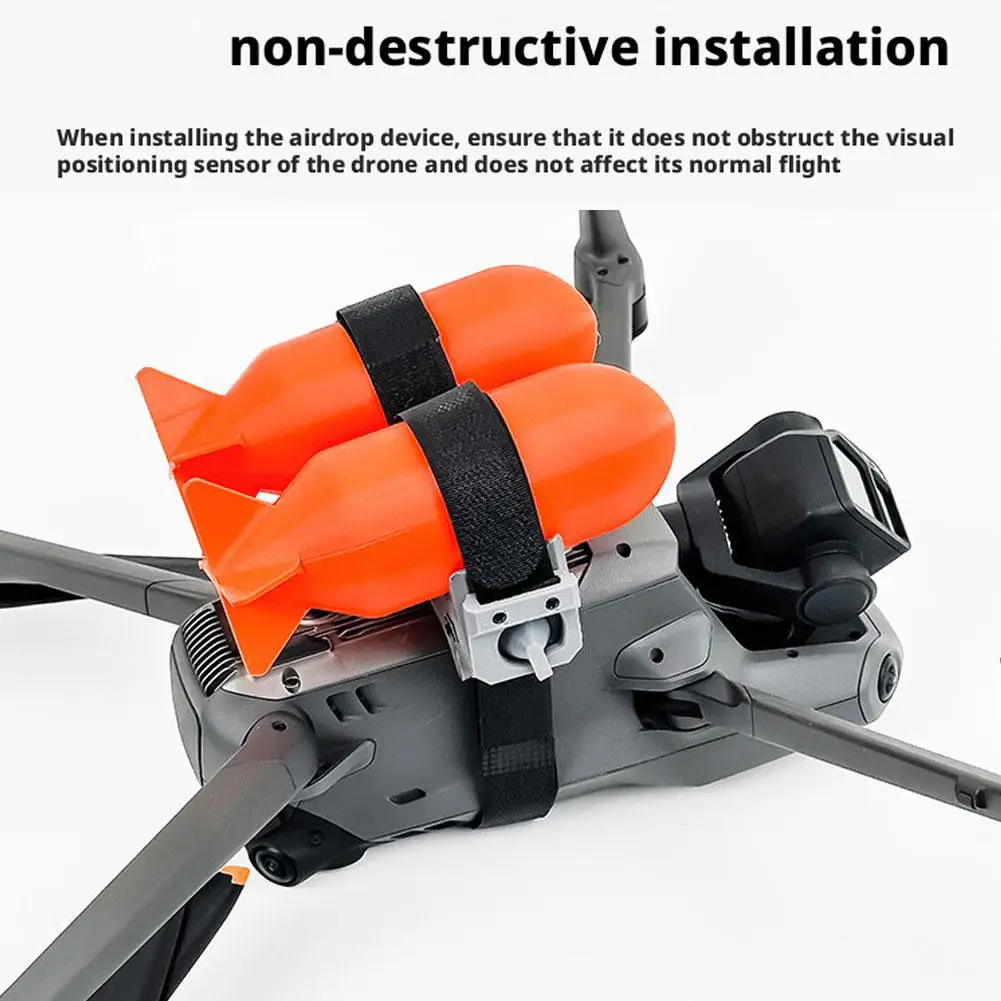 Remote Control Drone Dropper Remote Control Rescue Delivery 2 Way Releaser Double Thrower for dji Mavic 2/Mavic 3/Air 2/Air 3