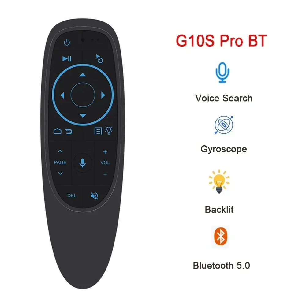 G60S/G30S/G40S/G50S Voice Remote Control Gyroscope G10S PRO BT G20S PRO BT 5.0 Backlit 2.4G Wireless Air Mouse For X96 H96 MAX