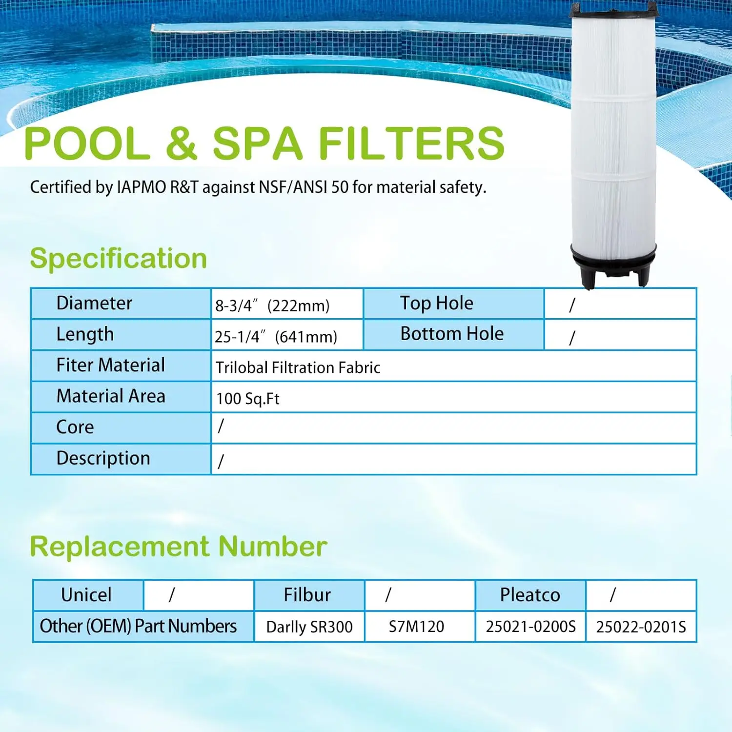 SV-System 3 Sta-Rite System 3 S7M120 Pool Filter Inner&Outer Replacement 25021-0200S 25022-0201S Darlly SR300 300Sq.ft image 3