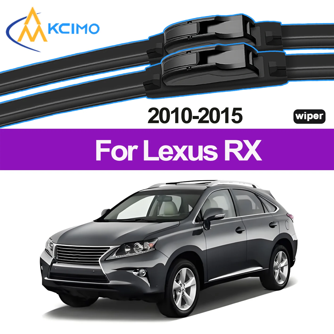 

2pcs Quality Windscreen Silent Black Car Rain Brush Suitable for Lexus RX AL10 2010-2015 Front Windshield Auto Wipers Blade