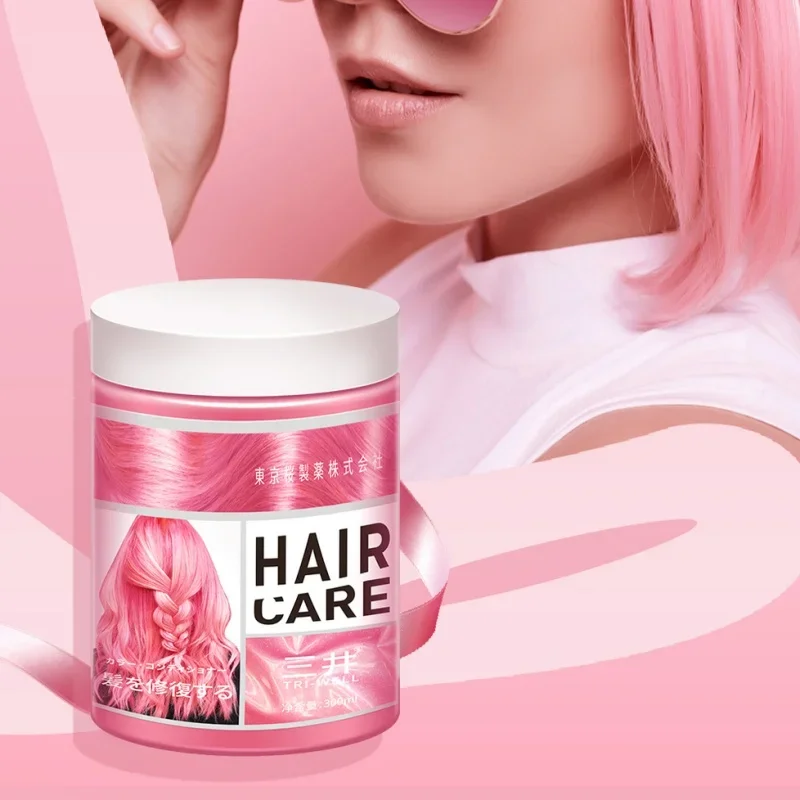 300ml DIY Styling Natural Plants Hair Dye No Damage Easy Wash Dye Shampoo Mofajang Hair Color Cream Trend Hair Waxing Mud